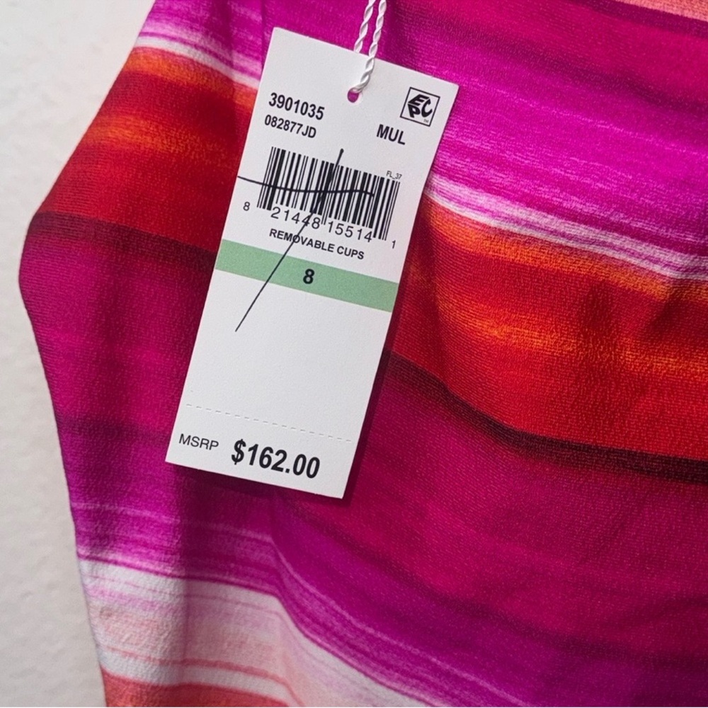 Trina Turk Plunge Halter one piece swimsuit - Picture 3 of 3